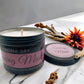 Musk scented soy candle in black travel tin rich, earthy fragrance candle for men or women, handmade and eco friendly
