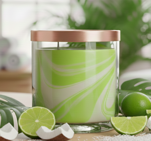 Luxury Australian Coconut and Lime Marble candle